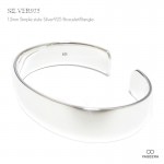 12mm幅 1.5mm厚 シンプル鏡面仕上げ シルバーバングル 【シルバー925/SILVER925 /ブレスレット】