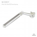 【単品販売（一個）】 22mm 2mm幅 鏡面スティック  シルバー925 スタッドピアス 【シルバーピアス /  SILVER925 】|シルバー925|ピアス