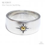 ネイティブ・サン(太陽/SUN) ゴールドポイント 8.5mm幅 シルバーリング  【シルバー925/SILVER925 /指輪】|シルバー925|リング(指輪)