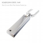 ブラックジルコニア埋め込み 28mm リバース・カーヴプレート