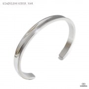 6mm幅 鏡面リバースハーフラウンド（逆甲丸）仕上げ ステンレス バングル 【ステンレス・スチール316L/S.steel316L /ブレスレット】|ステンレス(SUS316L) |ブレスレット/バン