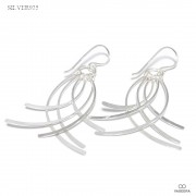 6連フレーム クロス（交差）デザイン仕上げ シルバー925 ジプシーピアス / フックピアス 【2個販売(両耳用)/ レディース / シルバーピアス】|シルバー925|ピアス