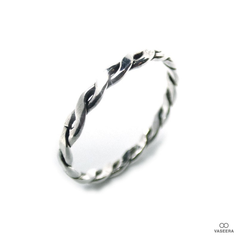 フラットブレイズ(平編み) デザイン シルバー925 スタックリング/スタッカブルリング 【SILVER925/指輪】