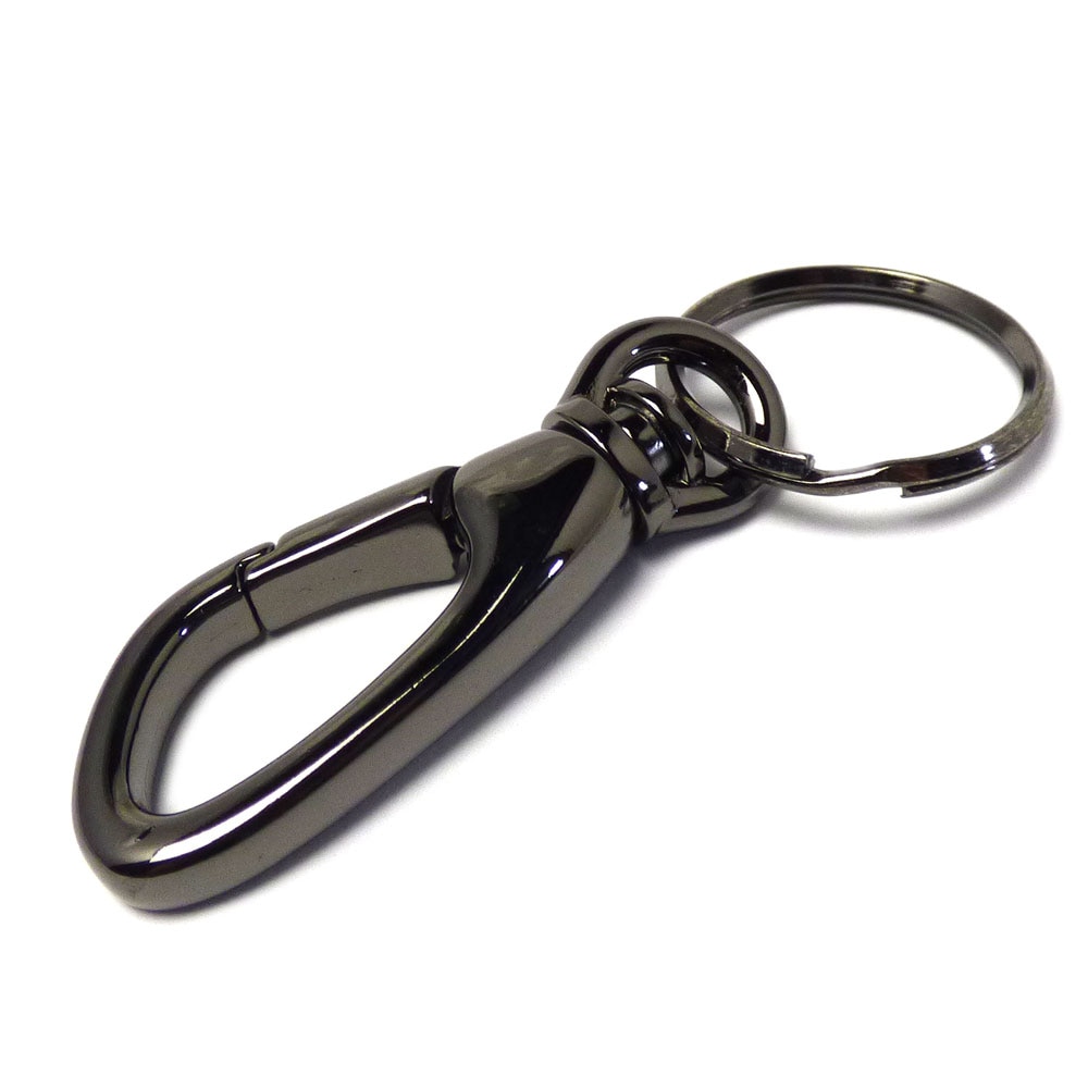 スタイリッシュデザイン 57mmナスカン ブラックメタル仕上げ 30mm二重