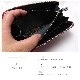 オイルレザー （グロスレッド / インナー グロスブラック） ラウンドファスナー式 ロングレザーウォレット 牛革/革財布