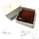 植物タンニン鞣し牛革(ヌメ革) 職人ぼかし手染め仕上げ ボックス型コインケース/ 小銭入れ/ハンドメイド