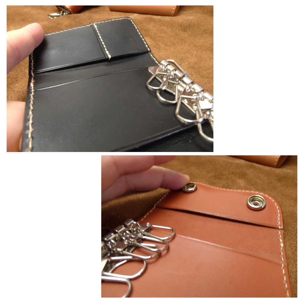 植物タンニン鞣し牛革(オイルヌメ) 六連レザーキーケース/革小物/ハンドメイド