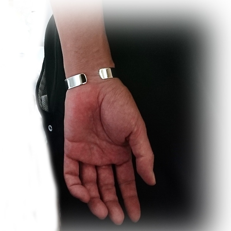 12mm幅 1.5mm厚 シンプル鏡面仕上げ シルバーバングル 【シルバー925/SILVER925 /ブレスレット】