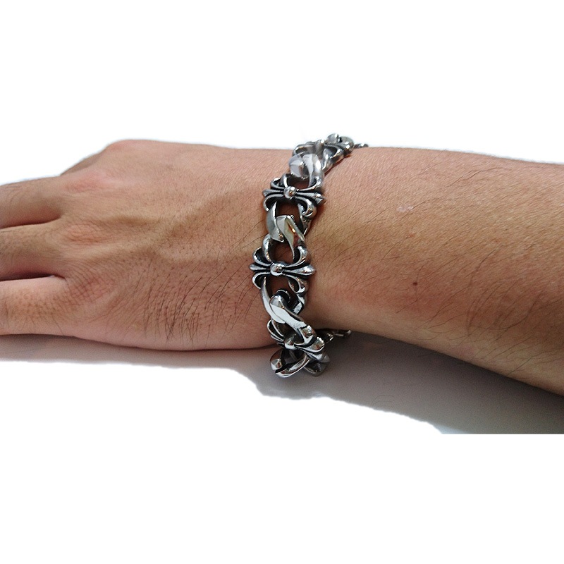 20mmフローラルクロス 透かし彫り仕上げパーツ ステンレス