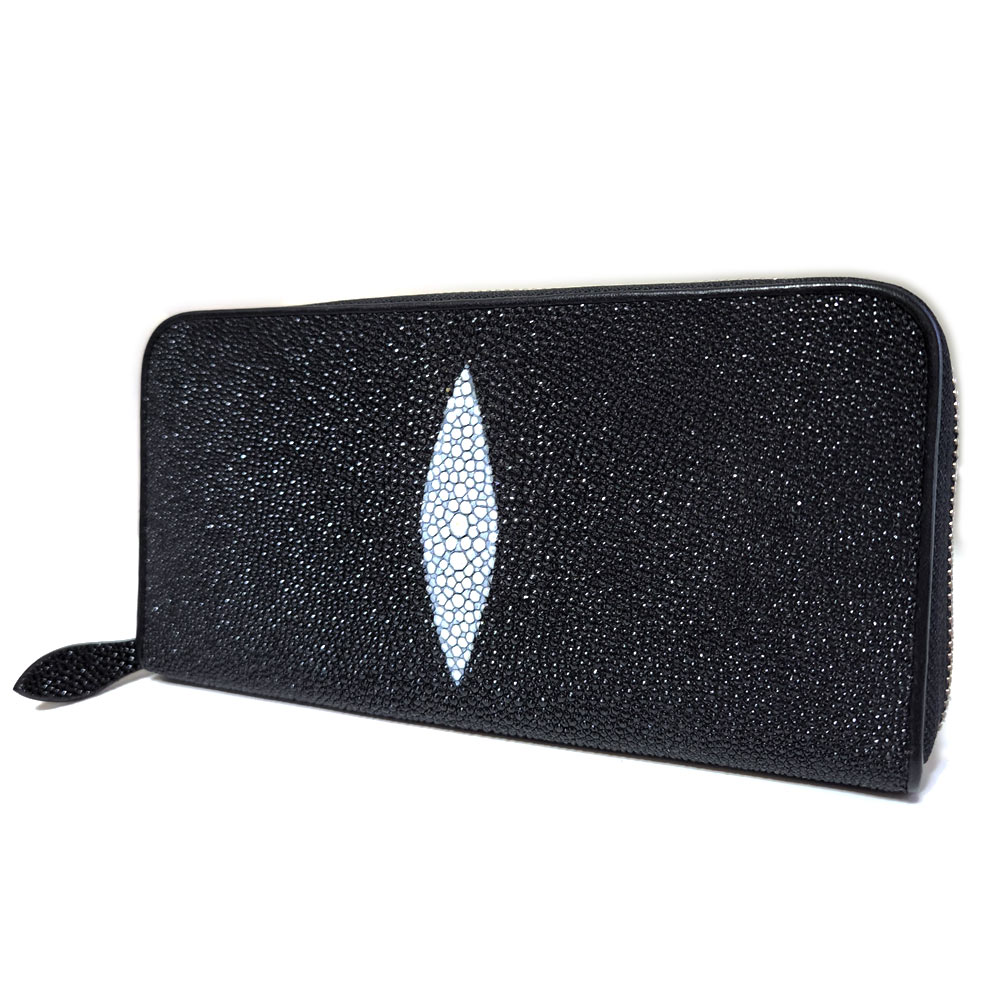 ブラックスティングレイ/ガルーシャ（エイ革）インナーレッドレザー