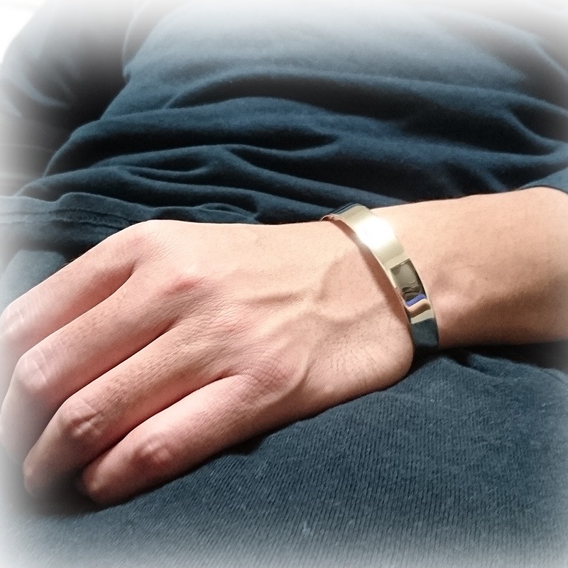 10mm幅 1.5mm厚 シンプル鏡面仕上げ シルバーバングル(ロング/ ビッグサイズ) 【シルバー925/SILVER925 /ブレスレット】