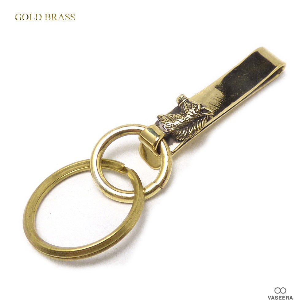 ゴールドブラス(真鍮) ホースヘッド（馬） クリップフック式