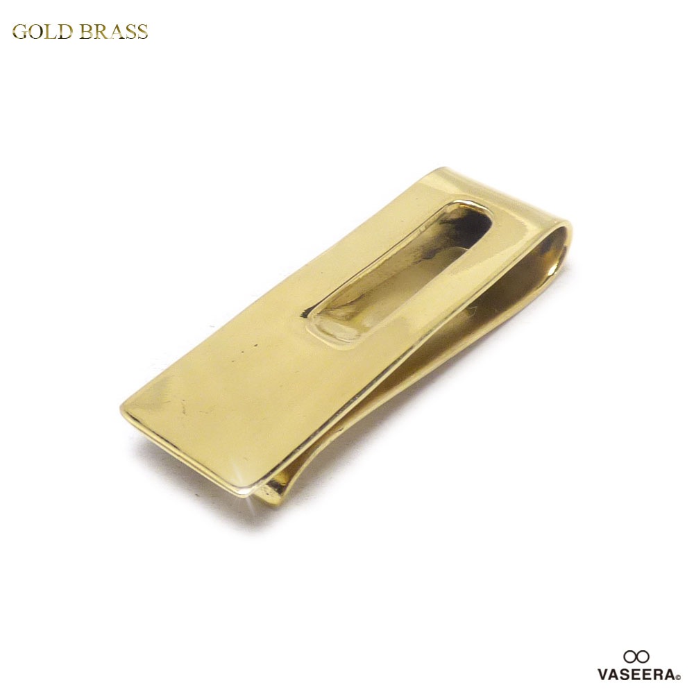 ゴールドブラス(真鍮) 12mm幅シンプルスタイル マネークリップ/札挟み | その他ファッション小物,マネークリップ（真鍮、その他素材） |  VASEERA