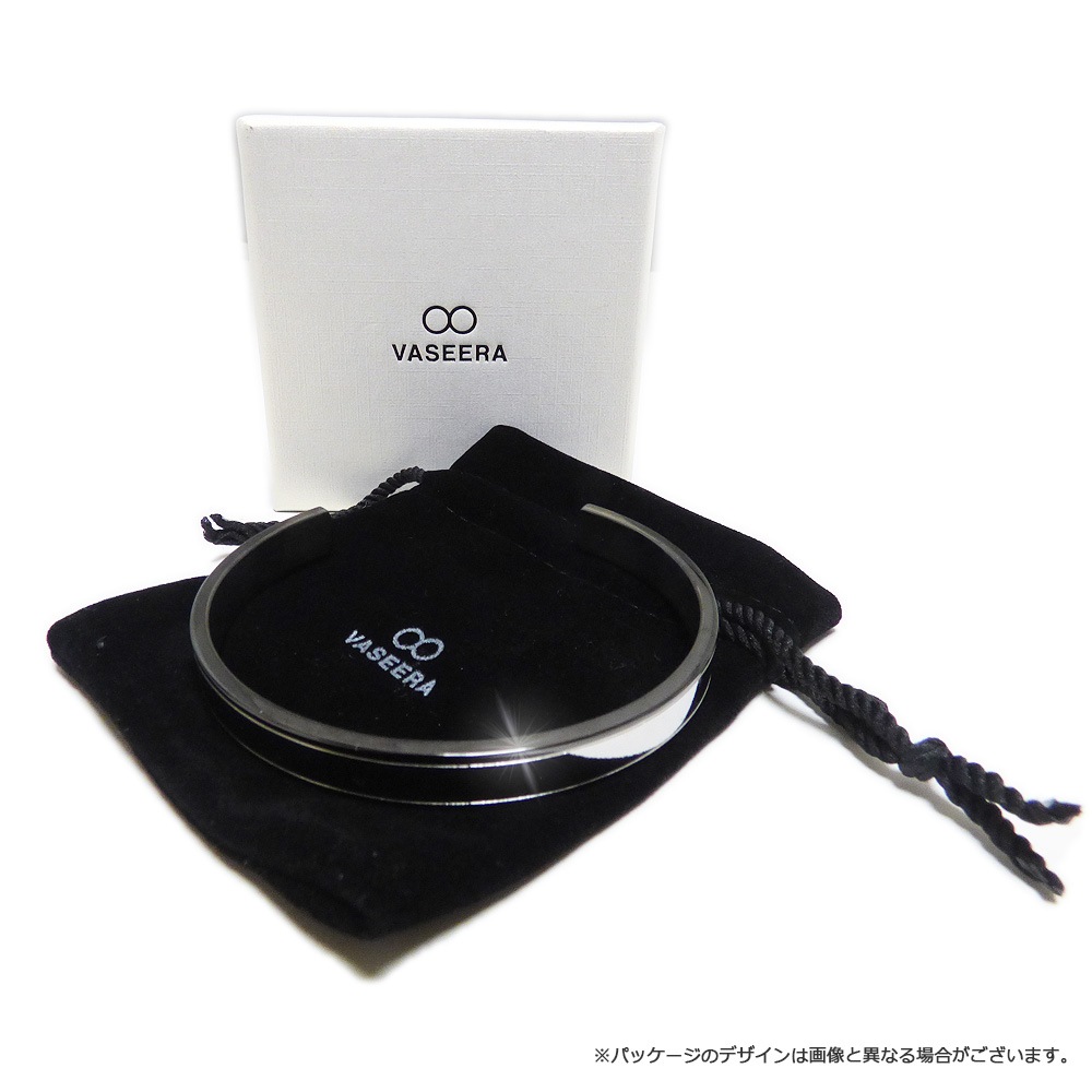 8mm幅 シルバー ＆ PVDブラック仕上げ ステンレス バングル