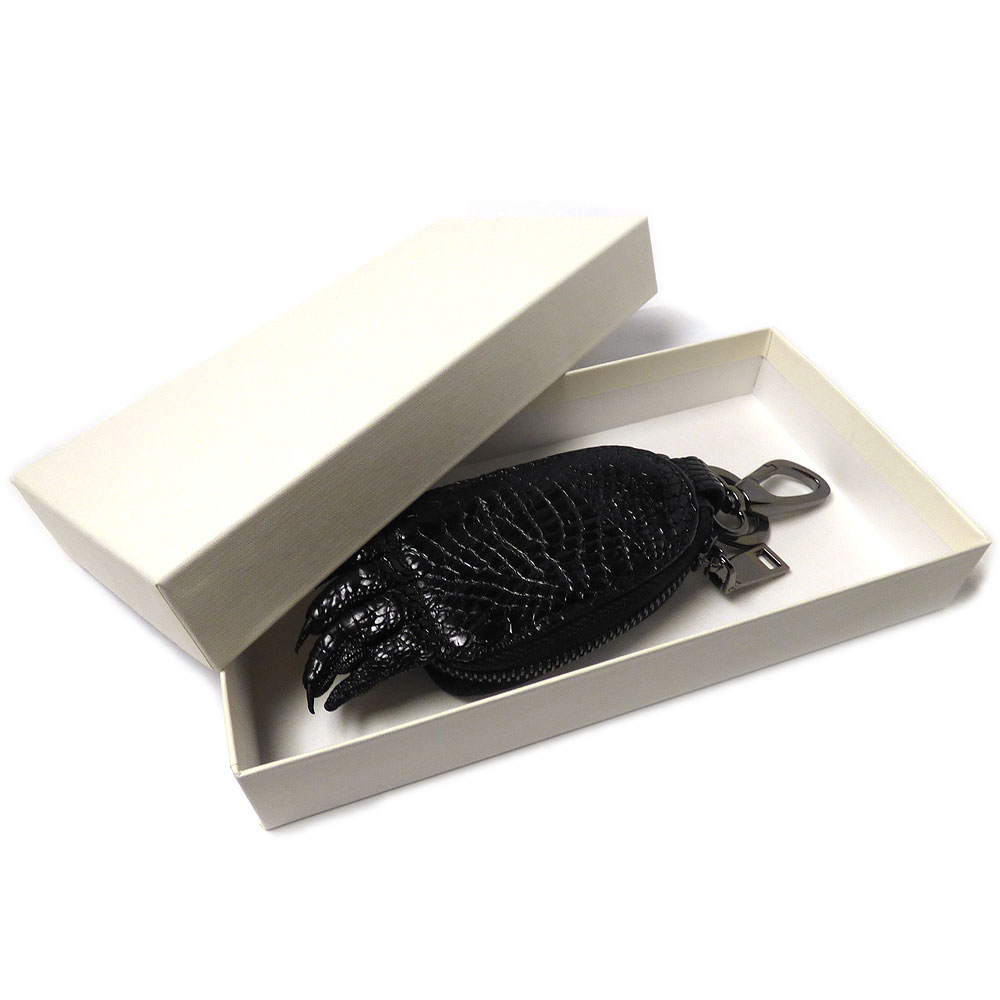 クロコダイル（ワニ革） ハンドクロウ ラウンドファスナー格納式 キー