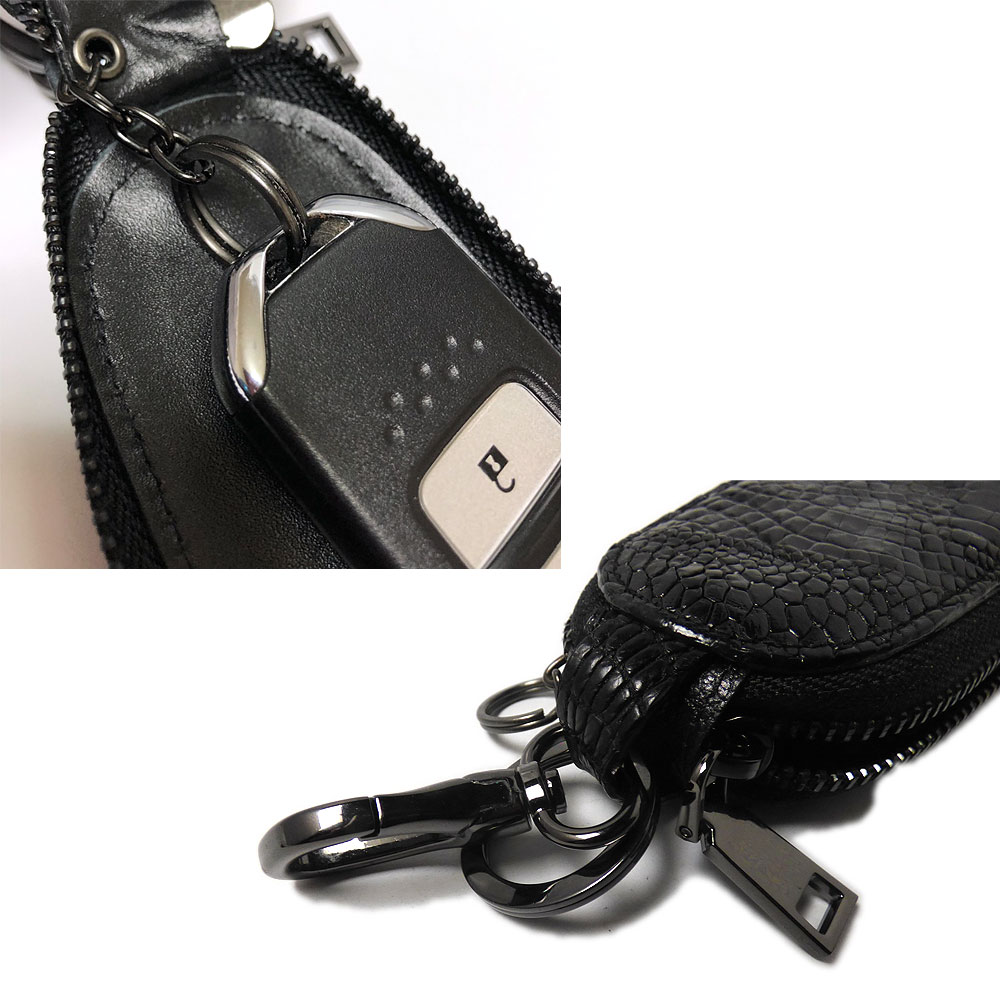 tiger1様新品 クロコダイル キーケース ラウンドファスナー スモールクロコダイルマットスマートキーケース | 東京クロコダイル