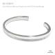 5.5mm幅 鏡面 逆甲丸(凹ライン)仕上げ シルバーバングル 【シルバー925/SILVER925 /ブレスレット】