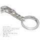 【SILVER925】クロス・ペイタンス レバーナスカン(カラビナ) 喜平チェーン フラットダブルリング キーホルダー 【シルバー925/キーリング 】