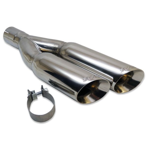 CROSS】 汎用 デュアル マフラーチップ ロング SUS304 マフラー