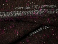 閉店大セール　お買得　【Ｖａｌｅｎｔｉｎｏ ｇａｒａｖａｎｉ／バレンチノ　ミックス,ツイード,】 イタリ―製,輸入生地 　焦げ茶ミックス 　ウール96%　ナイロン3%　ラメ1% 　140cm巾2.7m