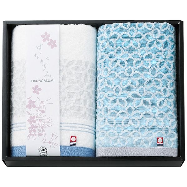はながすみ フェイスタオル2枚セット ブルー