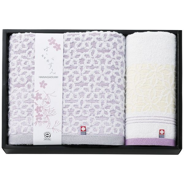 はながすみ バス・ウォッシュタオルセット パープル