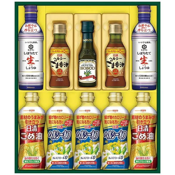 日清オイリオ ヘルシーオイル＆キッコーマン生しょうゆギフト NK-50