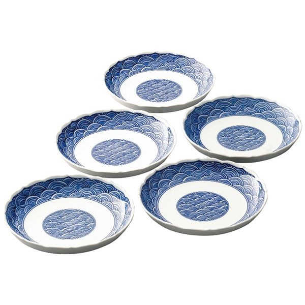 波佐見焼 青海波 和皿揃