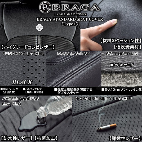 NAGIさま専用 ブラック シートカバー ご注文品 ノア80 ブラック STD ブラガ シートカバー1｜ノア通販！