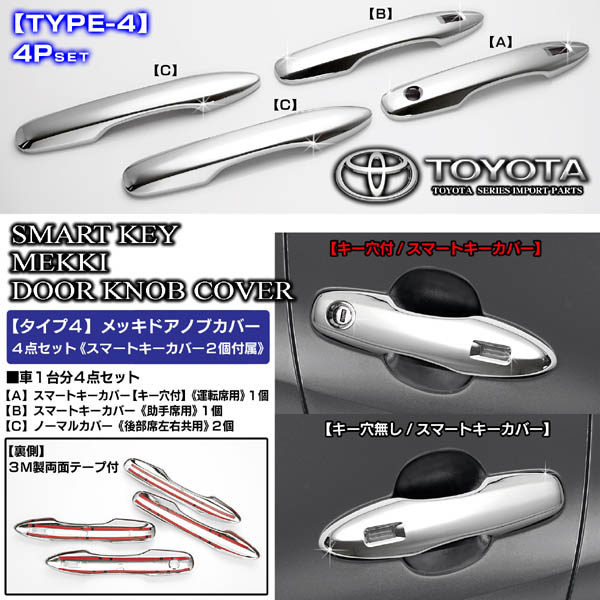 プリウス50系 ドアハンドルガーニッシュ スマートキー対応【C12】 プリウス50系 ドアハンドルガーニッシュ スマートキー対応【C12