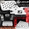 ブラガ/レクサスFスポーツ車用互換品プレミアム ヒールパッド/Fスポーツメタル付[タイプ4F]極厚アルミ/フロアマット用ノンスリップラバー付