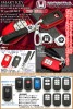 タイプ3H/RE【ホンダ/レッドメッキ】スマートキー対応TPU製フルカバーキーケース&ホンダマーク付牛革ストラップ キーホルダーセット|キーケース|■キーケース/キーホルダー/ブランクキー/キーパーツ
