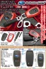 XV/WRX/フォレスター/BRZ[タイプ3ST/RE スバルSTI/レッドメッキ]TPUキーケース/STIマーク付,キーホルダー,窓付/スマートキー/ブラガ