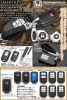 タイプ3H/BK【ホンダ/ブラックメッキ】スマートキー対応TPU製フルカバーキーケース&ホンダマーク付牛革ストラップ キーホルダーセット|キーケース|■キーケース/キーホルダー/ブランクキー/キーパー