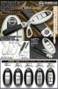 エクストレイルT31/T32【タイプ2N/WH】日産/インテリジェントキー対応 牛革キーケース[ホワイト］&エンブレム付 牛革ストラップ