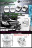 AMG/GT/GTR【タイプ5A】シルバー/メルセデスAMGロゴ&ベンツマーク付/客注品［ベンツ汎用品］ドアロック ストライカー《メッキカバー》4点セット/鏡面仕上