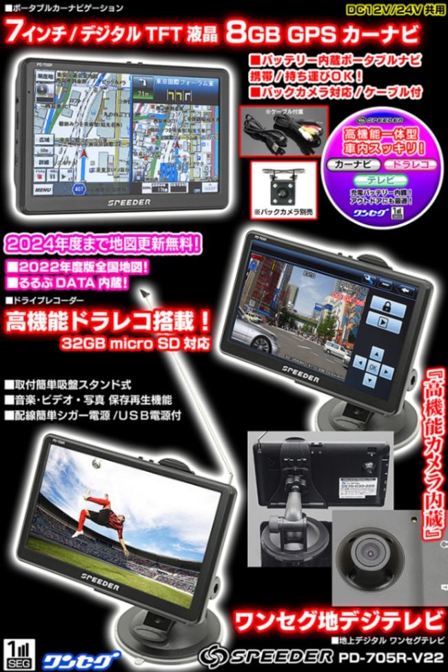 中古】バイク用ナビ 自転車 カーナビ ドラレコ ドライブレコーダー エイタ