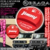 JB64Wジムニー[タイプ5J2/RE]給油 フューエル キャップ カバー[アルミ製アルマイト/レッド]新型ジムニー ロゴ ステッカー付/客注品/ブラガ