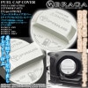 40系プリウスα[タイプ1PR/SI]ガソリン給油フューエル キャップ カバー[アルミ製/シルバー]PRIUS &トヨタマークステッカー/客注品/ブラガ