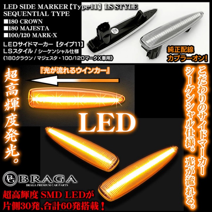 LEDサイドマーカー/タイプ8[18マジェスタ] LEDサイドマーカー タイプ3 ジムニーJB64⁄ジムニーシエラJB74⁄ジムニー