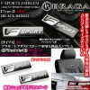 LC/LFA/RC/SC/RZ/LBX レクサス 互換品 Fスポーツ ミニ エンブレム【タイプ4/2個セット・ブラックメッキ】54×15mm アルミ合金製メタル 欧米仕様/ブラガ