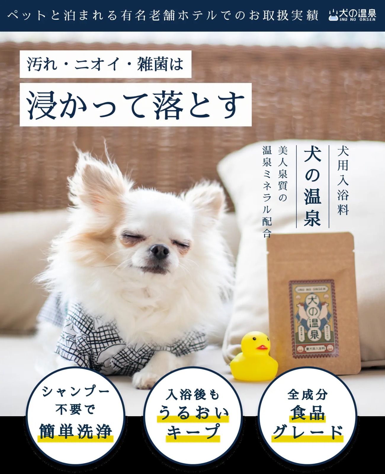 温泉ミネラル配合 犬用入浴料
