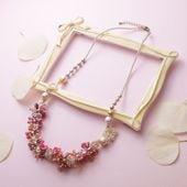 花＊花ネックレス ミックスレッドver.
