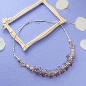 花＊花ネックレス パープルゴールドver.