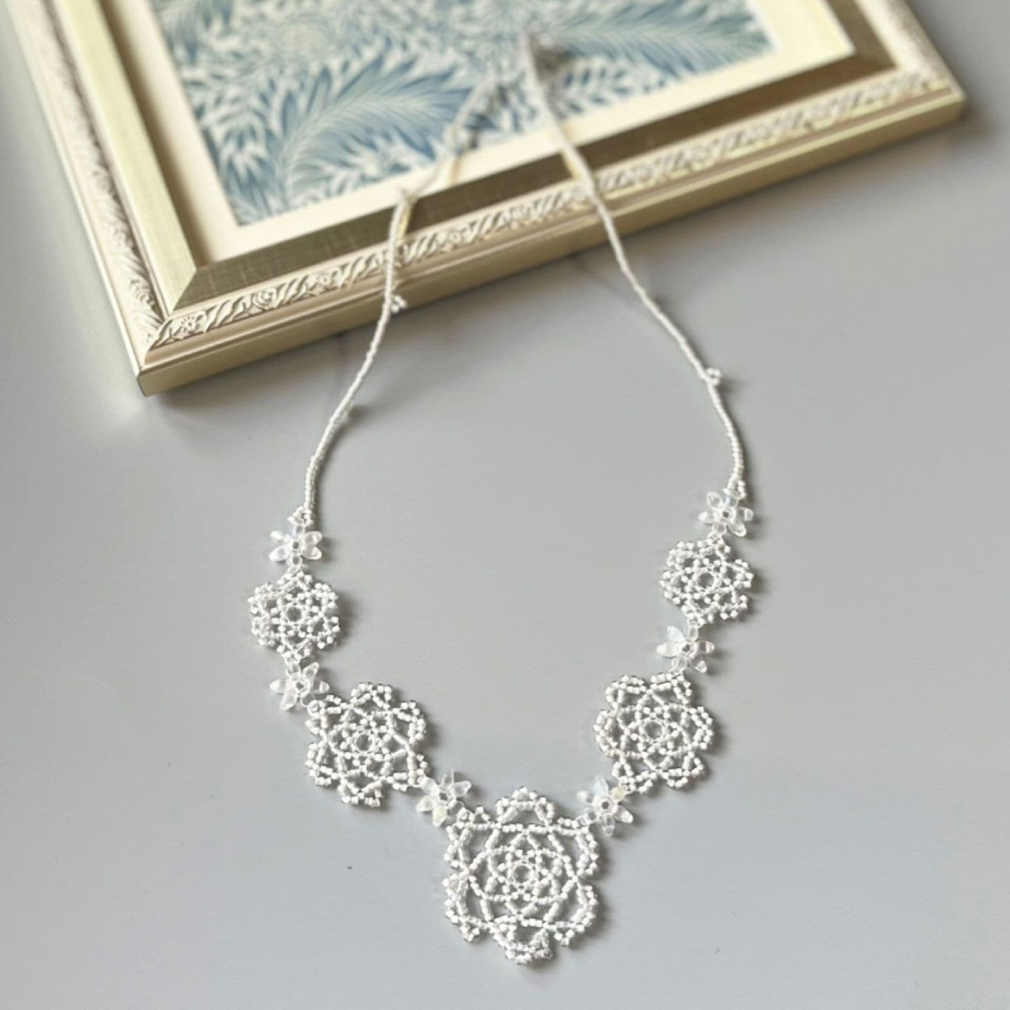 lace flower ~pearl gray~