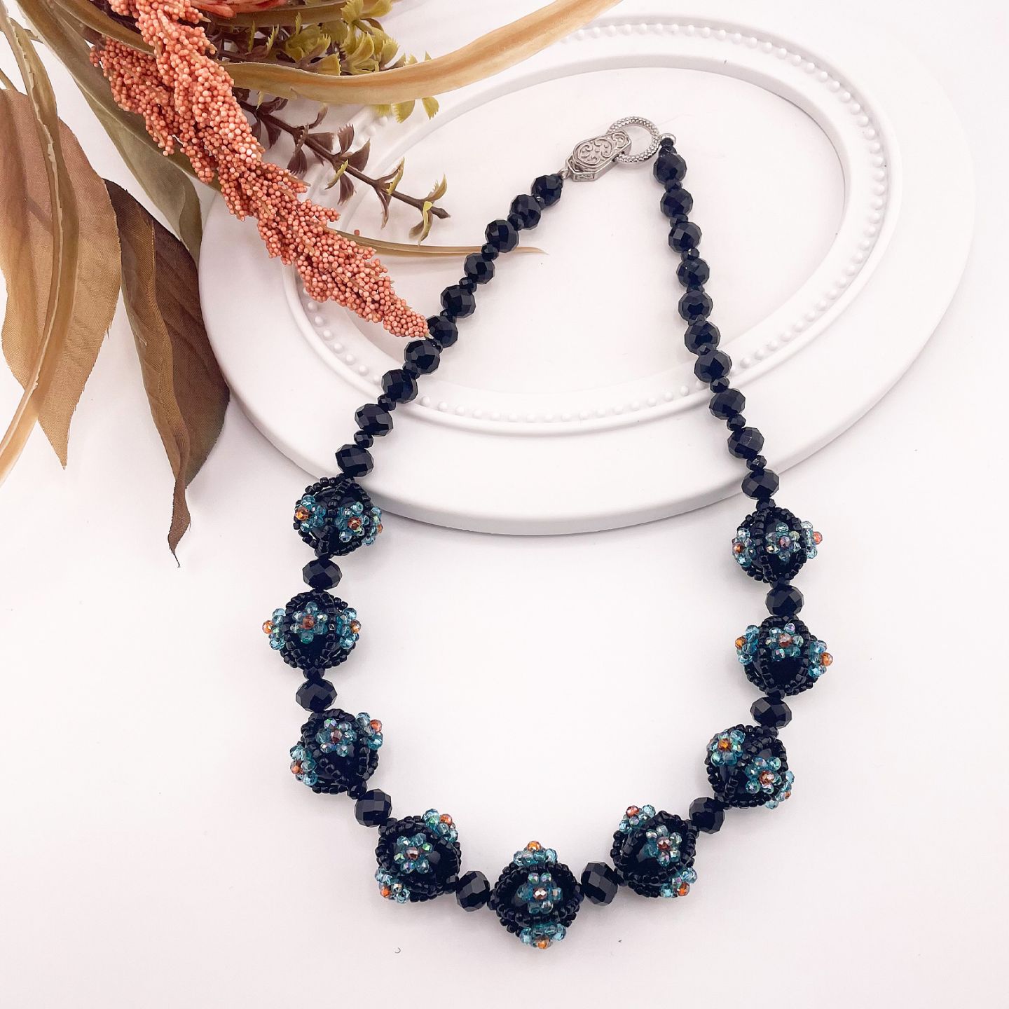 デイジーボール ネックレス/ブラック