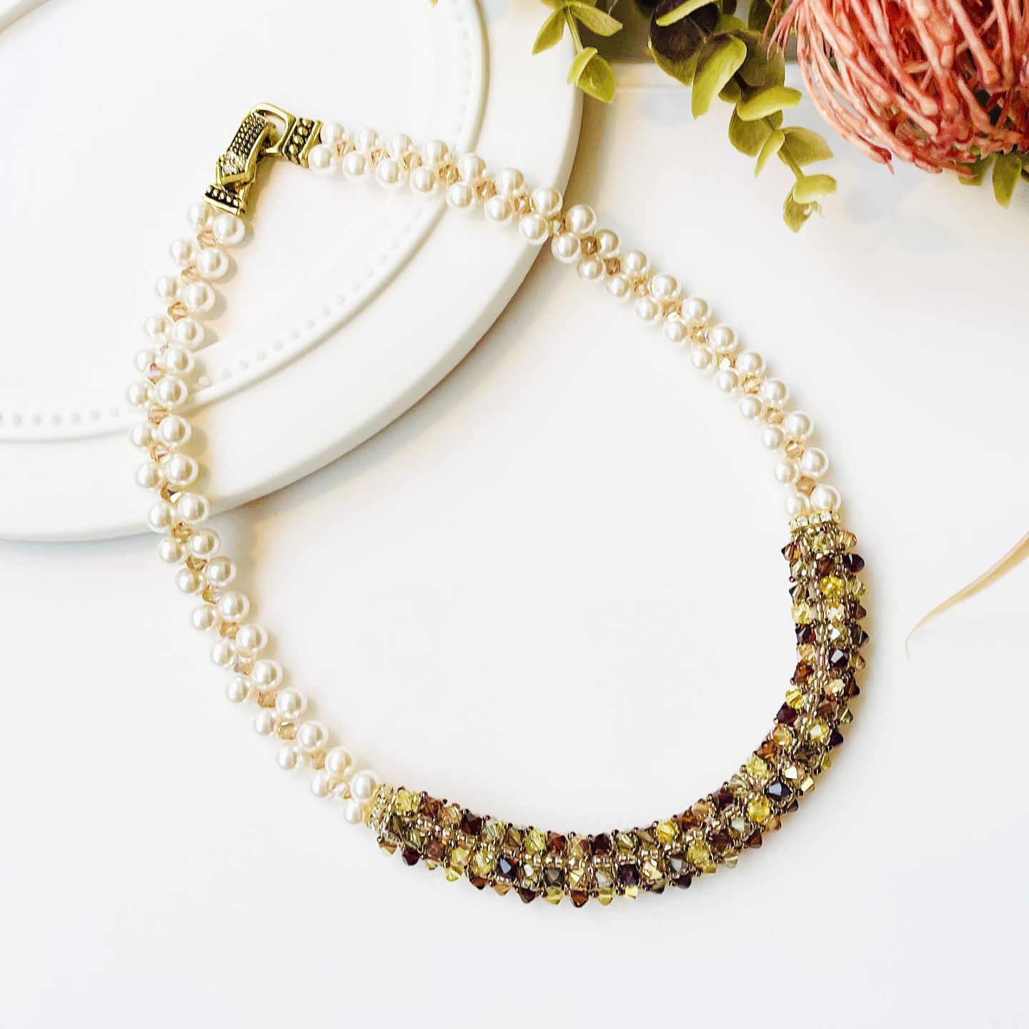 クリスタルグレイス ネックレス/トパーズ