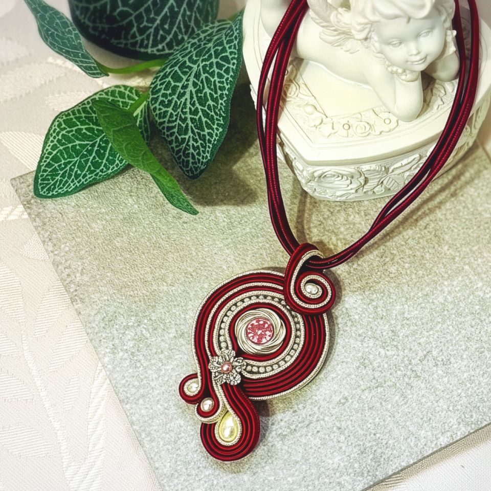 ソウタシエペンダント～ディアーマン（ボルドー）～