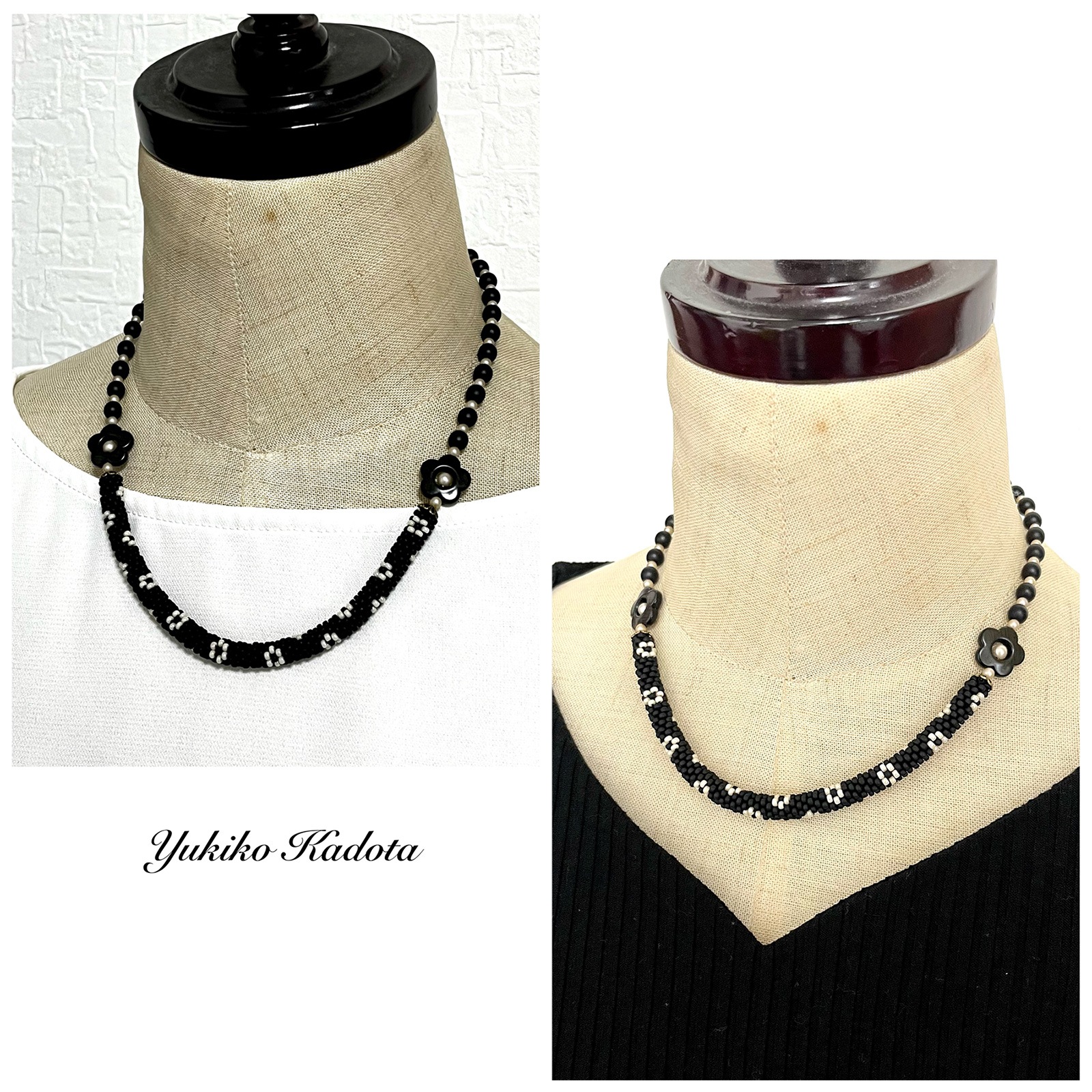 花柄模様のシンプルなチューブクロッシェモノトノ