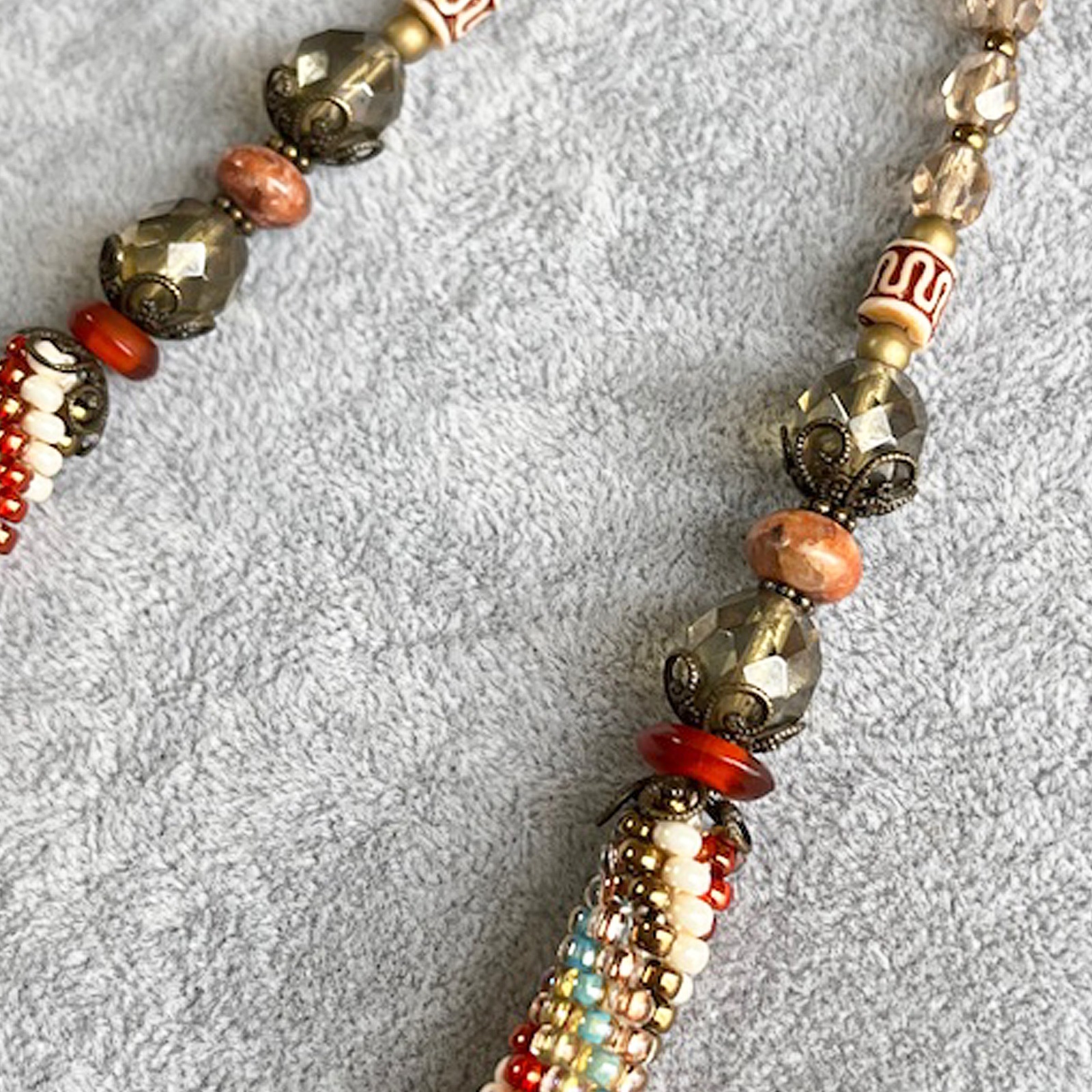 チューブクロッシェで作る～華のネックレス～